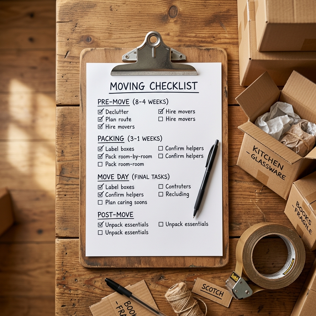 Moving Checklist and Tips